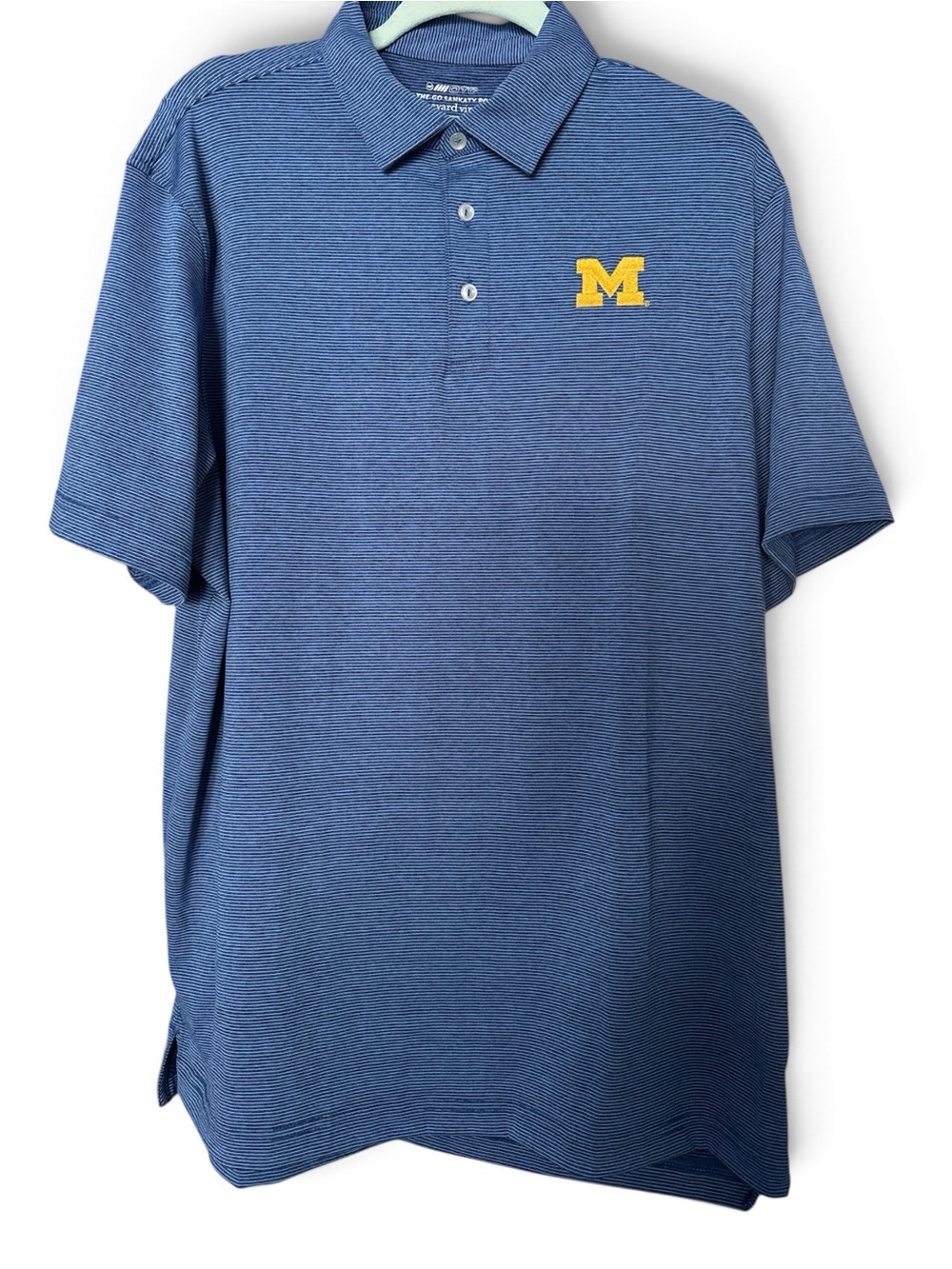 Michigan Wolverines Vineyard Vines Sankaty Performance Polo – Men’s Large NWT